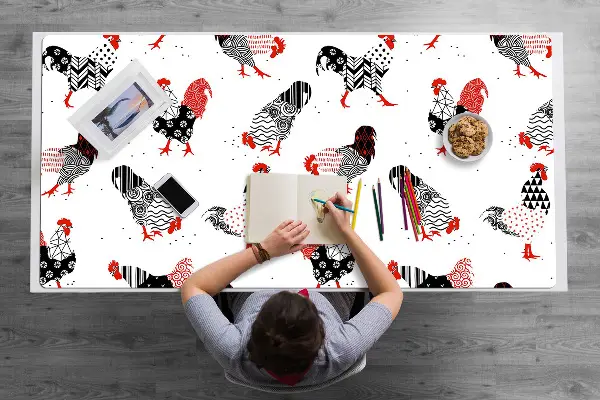 Ochranná podložka na stôl geometria kohúti