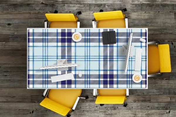 Veľká ochranná podložka na stôl tartan