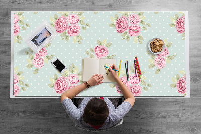 Podložka na písací stôl ružová kytice