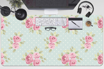 Podložka na písací stôl ružová kytice