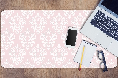 Veľká ochranná podložka na stôl ružová damask