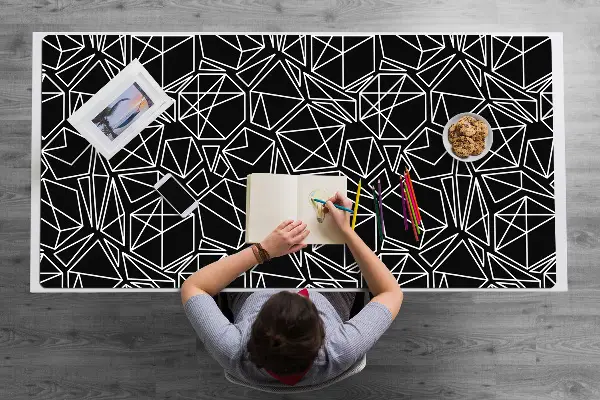 Pracovný podložka na stôl geometrické pevné látky