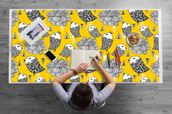 Veľká podložka na stôl doodle vtáky