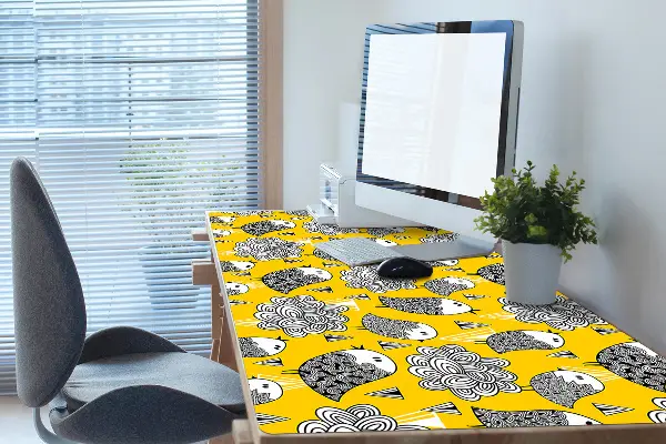 Veľká podložka na stôl doodle vtáky