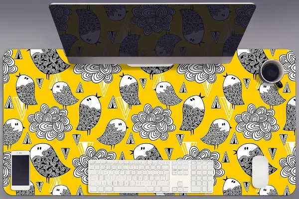 Veľká podložka na stôl doodle vtáky