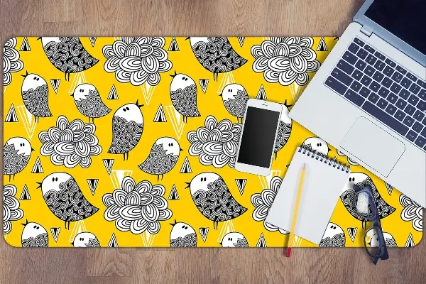 Veľká podložka na stôl doodle vtáky