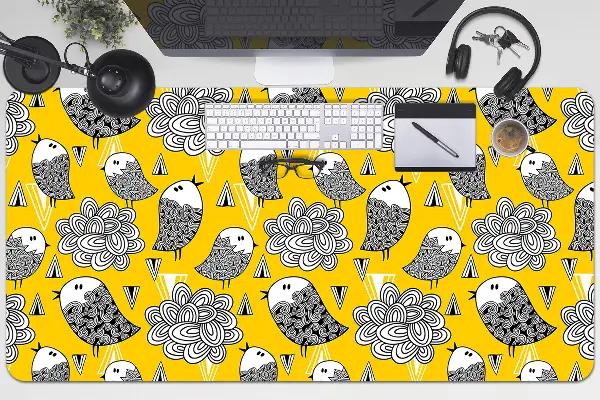 Veľká podložka na stôl doodle vtáky