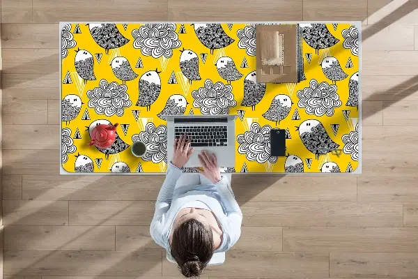 Veľká podložka na stôl doodle vtáky