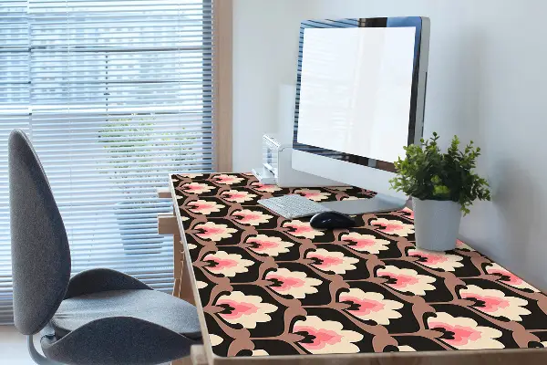 Veľká ochranná podložka na stôl kvetinový vzor