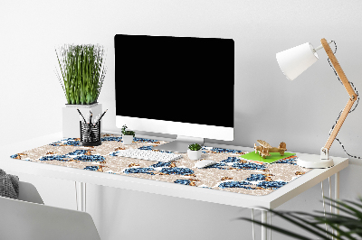 Ochranná podložka na stôl modré kvety