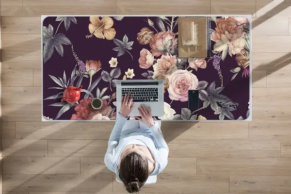 Pracovná podložka s obrázkom záhradné kvety