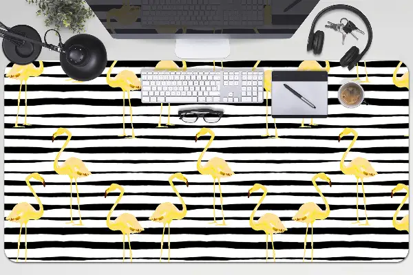 Podložka na písací stôl zlaté plameniaky