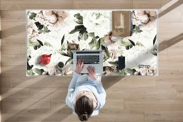 Ochranná podložka na stôl kvitnúce pivónie