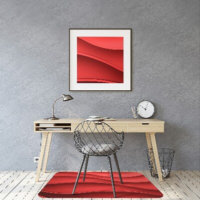 Podložka pod stoličku abstrakcie červená