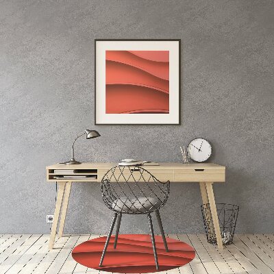 Podložka pod stoličku abstrakcie červená