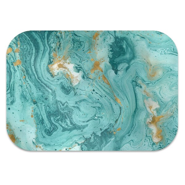 Ochranná podložka pod stoličku Marble tyrkysová