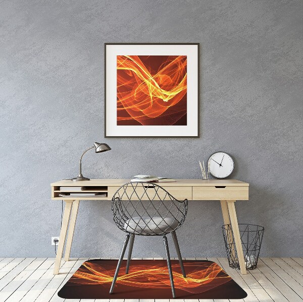Ochranná podložka pod stoličku red flame