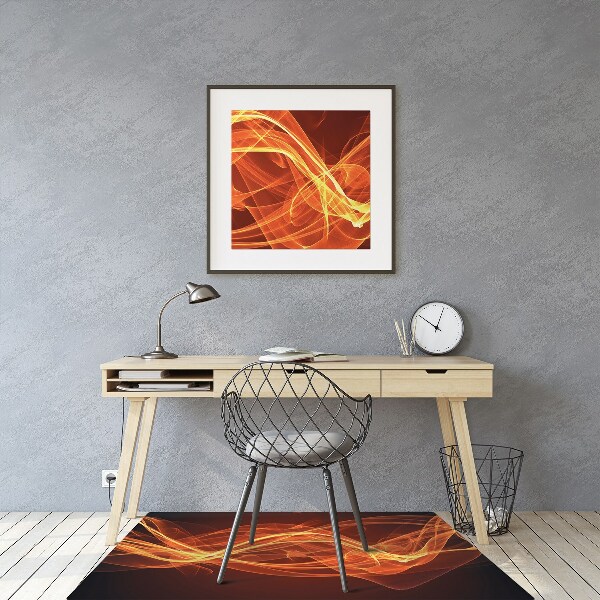 Ochranná podložka pod stoličku red flame