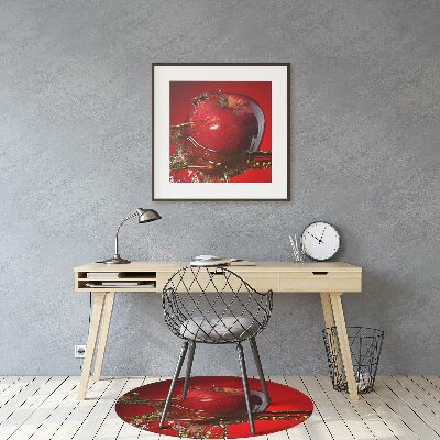 Podložka pod kolieskovú stoličku červené jablko