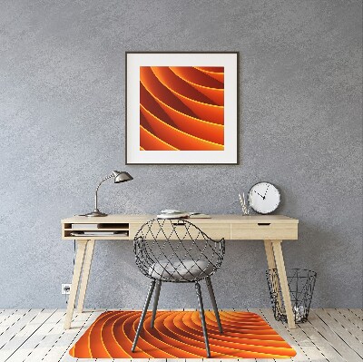 Podložka pod kancelársku stoličku oranžové vlny