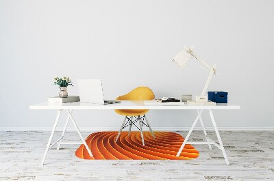 Podložka pod kancelársku stoličku oranžové vlny