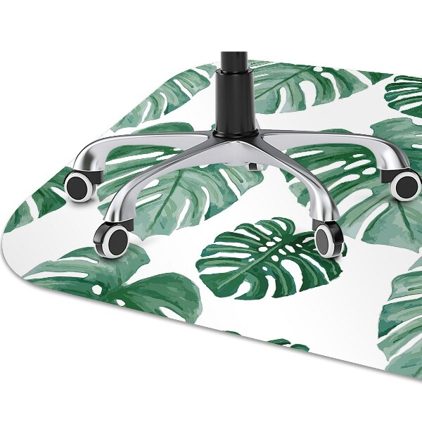 Podložka pod kolieskovú stoličku Monstera listy