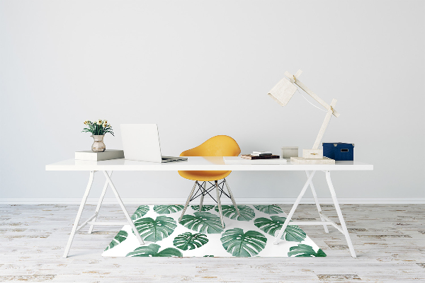 Podložka pod kolieskovú stoličku Monstera listy