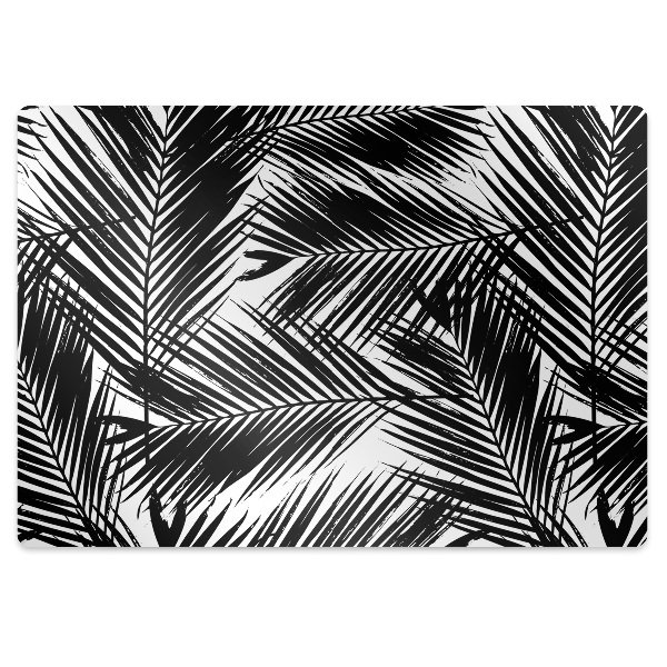 Podložka pod stoličku Čierne palmové listy