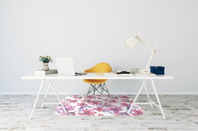 Ochranná podložka pod stoličku pastelové kvety