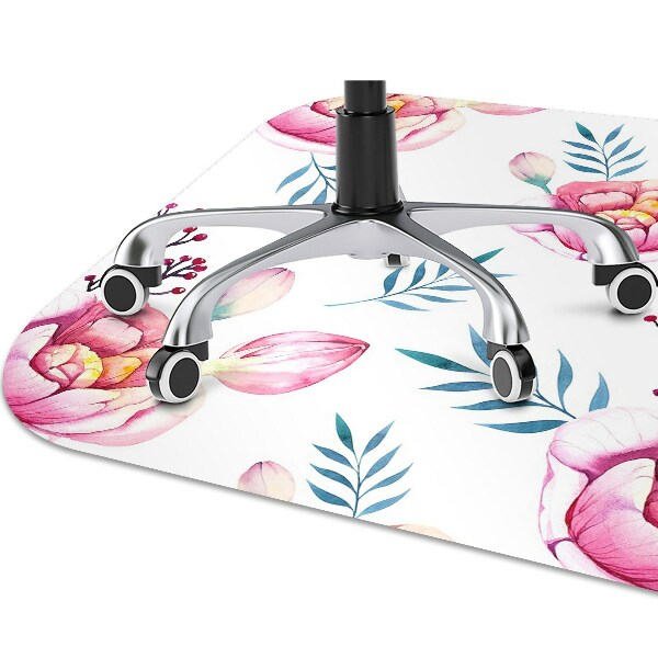 Podložka pod kolieskovú stoličku kvety