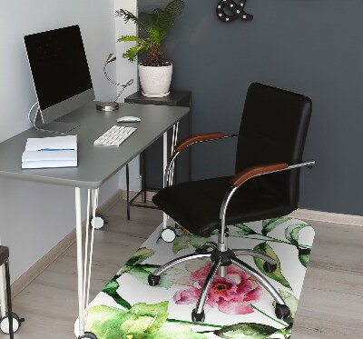 Podložka pod kancelársku stoličku jarné kvety