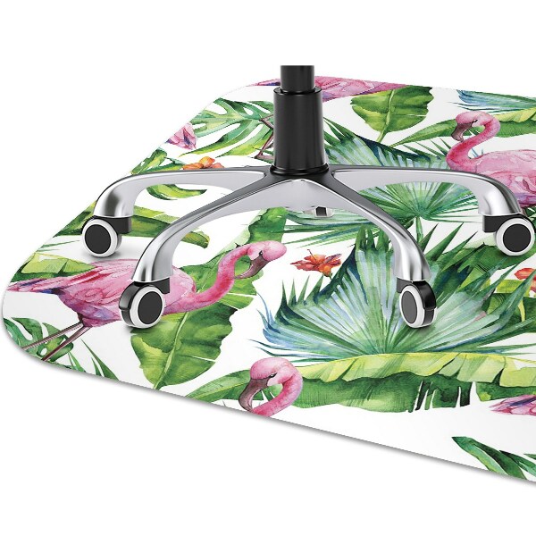 Podložka pod kancelársku stoličku Lístie a Flamingos