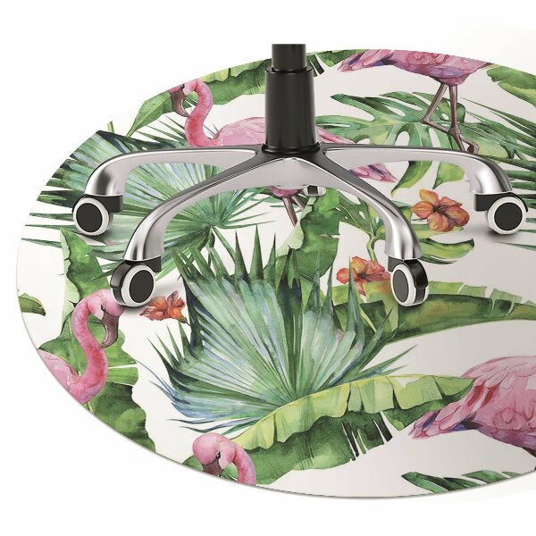 Podložka pod kancelársku stoličku Lístie a Flamingos