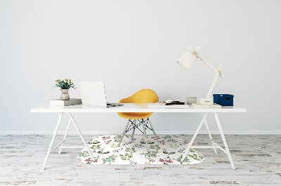Podložka pod kolieskovú stoličku Bobule a kvety