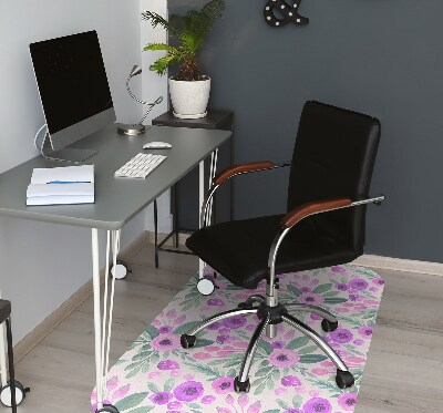 Podložka pod kancelársku stoličku kvetinový vzor