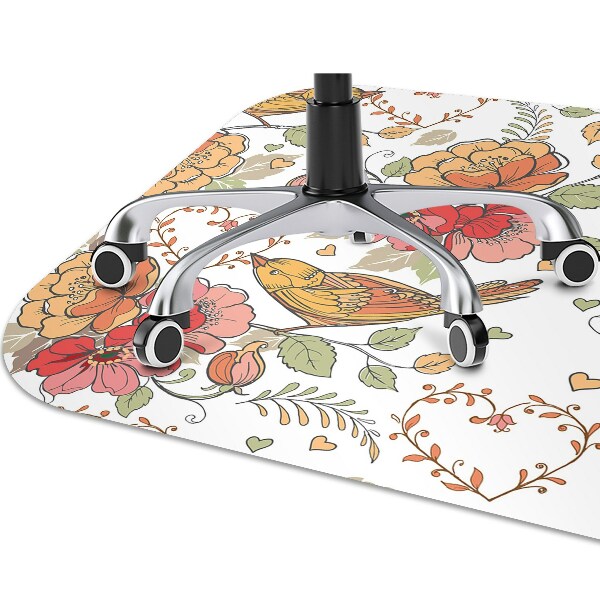 Ochranná podložka pod stoličku ornament vtákov