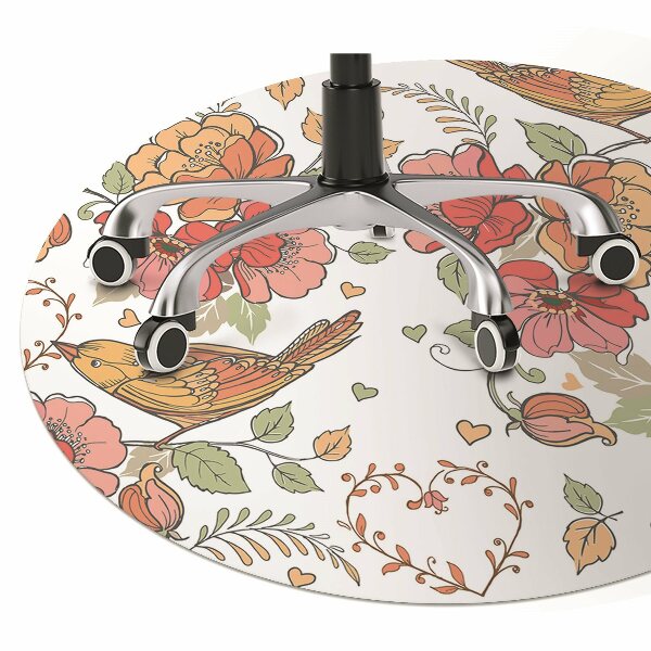 Ochranná podložka pod stoličku ornament vtákov