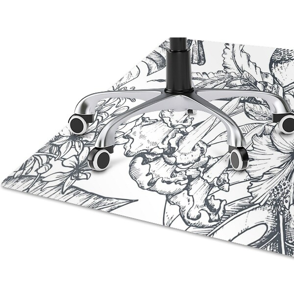 Ochranná podložka pod stoličku ťahané vtáky