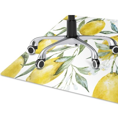 Ochranná podložka pod stoličku maľované citrón