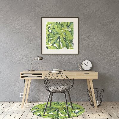 Podložka pod kolieskovú stoličku akvarel listy