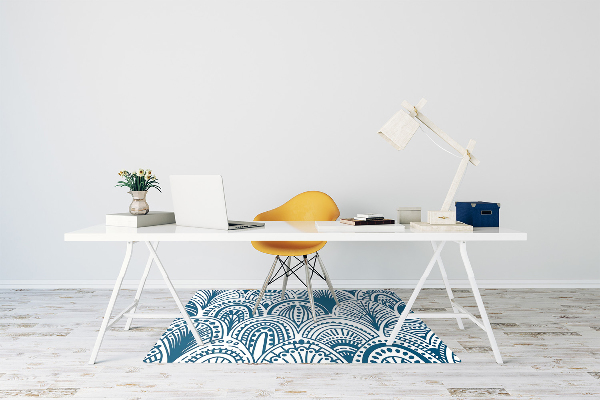 Podložka pod kolieskovú stoličku abstrakcie Boho