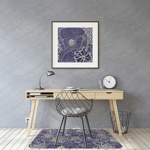 Ochranná podložka pod stoličku blue pattern