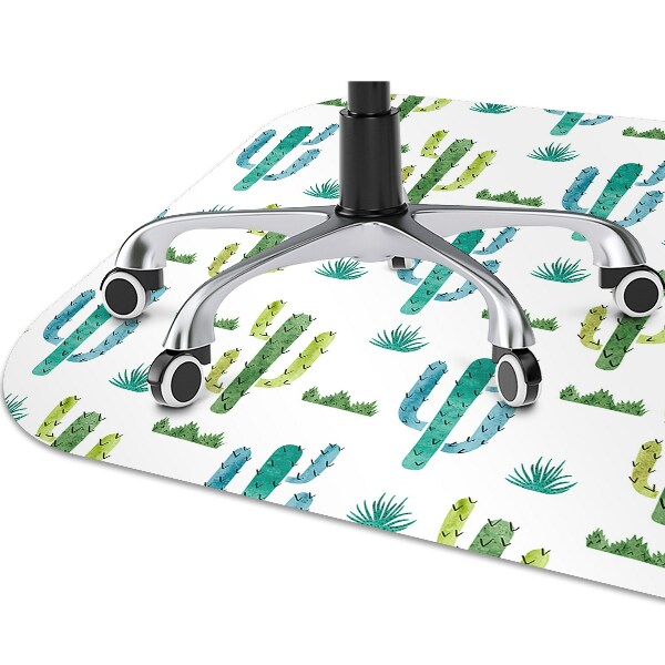 Ochranná podložka pod stoličku maľované Cactus