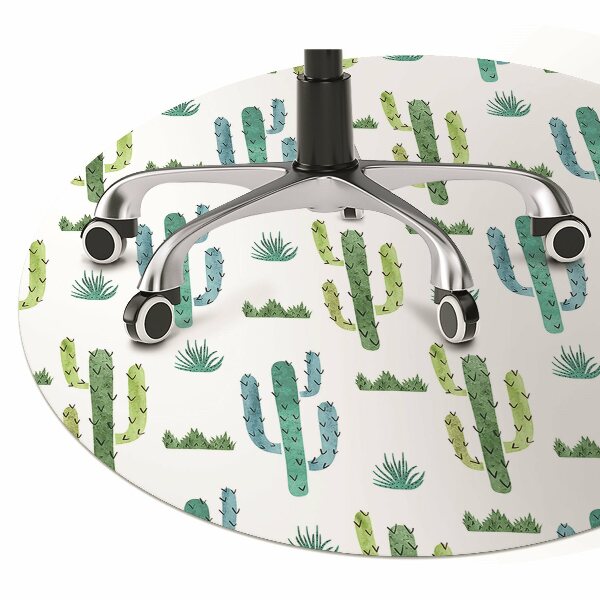 Ochranná podložka pod stoličku maľované Cactus