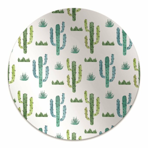 Ochranná podložka pod stoličku maľované Cactus