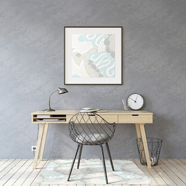 Ochranná podložka pod stoličku pastel kvety