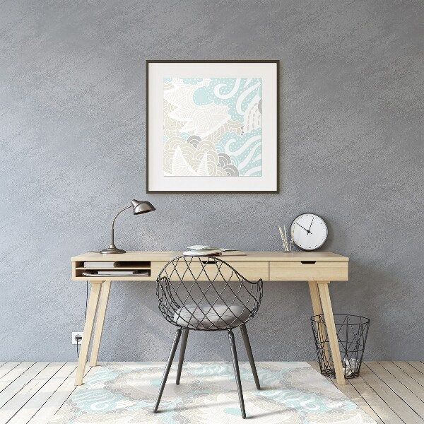 Ochranná podložka pod stoličku pastel kvety