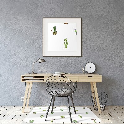 Podložka pod kolieskovú stoličku kaktusy