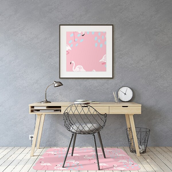 Podložka pod kolieskovú stoličku Flamingos