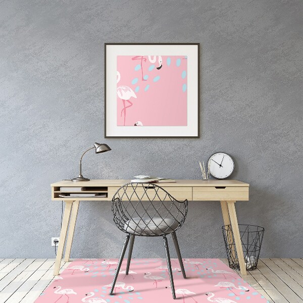 Podložka pod kolieskovú stoličku Flamingos